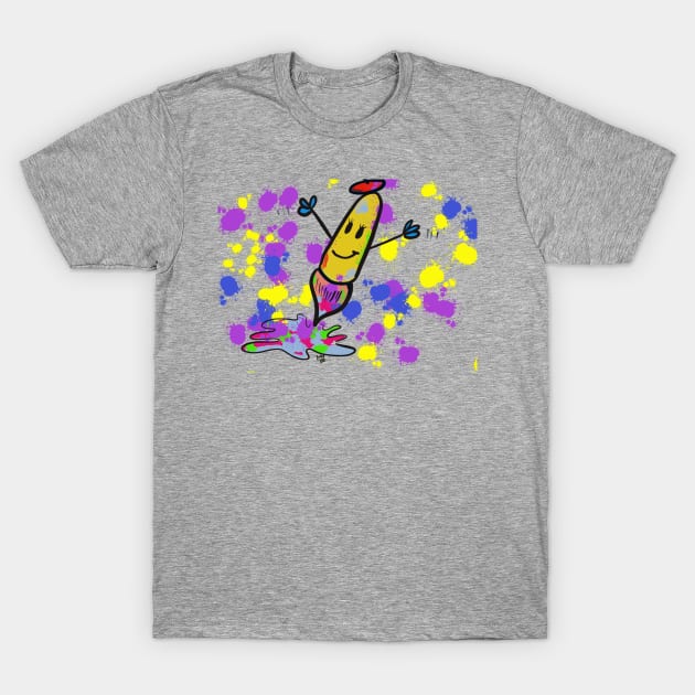 Paint Brush T-Shirt by Mr_Bentley